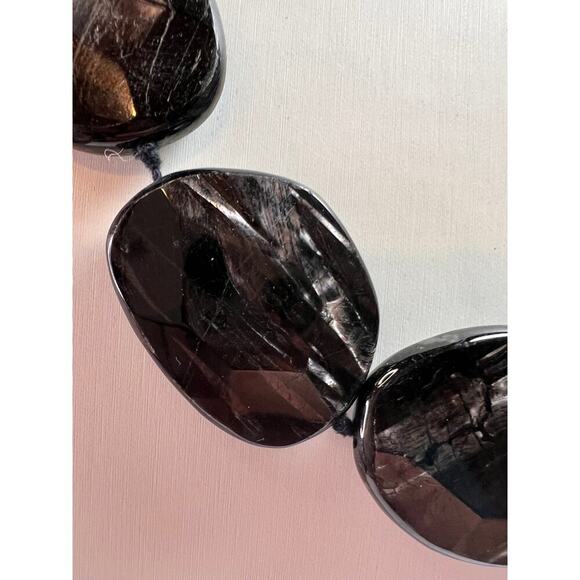 NEW Hypersthene necklace in gold over bronze - Picture 9 of 16